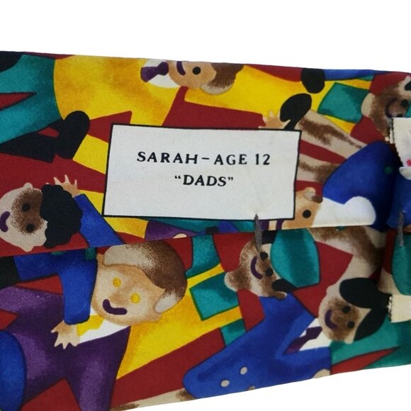 2/$15 Save the Children Necktie Multicolor 57.25" Silk "Dads" Jobs Profession - Picture 5 of 6